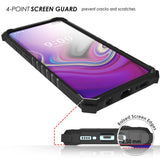 Rugged Tri-Shield Case Cover Kickstand Lanyard Strap for Samsung Galaxy S10 Plus