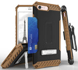 Tri-Shield Rugged Case Stand Card Slot Strap and Belt Clip for iPhone 8, 7