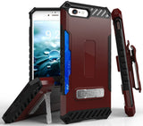 Tri-Shield Rugged Case Stand Card Slot Strap and Belt Clip for iPhone 8, 7