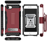 Tri-Shield Rugged Case Stand Card Slot Strap and Belt Clip for iPhone 8, 7