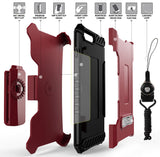 Tri-Shield Rugged Case Stand Card Slot Strap and Belt Clip for iPhone 8, 7