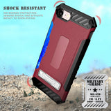 Tri-Shield Rugged Case Stand Card Slot Strap and Belt Clip for iPhone 8, 7