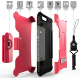 Tri-Shield Rugged Case Stand Card Slot Strap and Belt Clip for iPhone 8, 7
