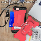 Tri-Shield Rugged Case Stand Card Slot Strap and Belt Clip for iPhone 8, 7