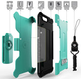 Tri-Shield Rugged Case Stand Card Slot Strap and Belt Clip for iPhone 8, 7