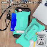 Tri-Shield Rugged Case Stand Card Slot Strap and Belt Clip for iPhone 8, 7