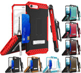 Tri-Shield Rugged Case Stand Card Slot Strap and Belt Clip for iPhone 8, 7