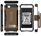 Tri-Shield Rugged Case Stand Card Slot Strap and Belt Clip for iPhone 8, 7