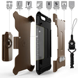 Tri-Shield Rugged Case Stand Card Slot Strap and Belt Clip for iPhone 8, 7