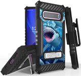 Rugged Case + Belt Clip Combo for Samsung Galaxy S10 Plus - Fierce Creatures