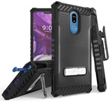 Tri-Shield Rugged Case Cover + Belt Clip Holster + Lanyard Strap for LG Stylo 5