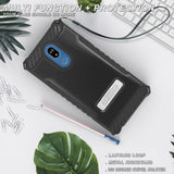 Tri-Shield Rugged Case Cover + Belt Clip Holster + Lanyard Strap for LG Stylo 5