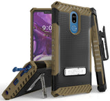 Tri-Shield Rugged Case Cover + Belt Clip Holster + Lanyard Strap for LG Stylo 5
