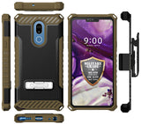 Tri-Shield Rugged Case Cover + Belt Clip Holster + Lanyard Strap for LG Stylo 5
