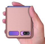 Grid Texture Hard Case Slim Cover for Samsung Galaxy Z Flip 5G SM-F700, SM-F707
