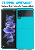 Grid Textured Hard Case Slim Phone Cover for Samsung Galaxy Z Flip 3 5G Flip3