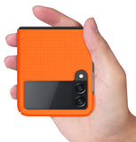 Grid Textured Hard Case Slim Phone Cover for Samsung Galaxy Z Flip 3 5G Flip3