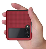 Grid Textured Hard Case Slim Phone Cover for Samsung Galaxy Z Flip 3 5G Flip3