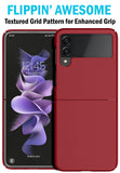 Grid Textured Hard Case Slim Phone Cover for Samsung Galaxy Z Flip 3 5G Flip3