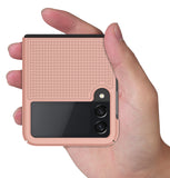 Grid Textured Hard Case Slim Phone Cover for Samsung Galaxy Z Flip 3 5G Flip3