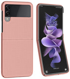 Grid Textured Hard Case Slim Phone Cover for Samsung Galaxy Z Flip 3 5G Flip3