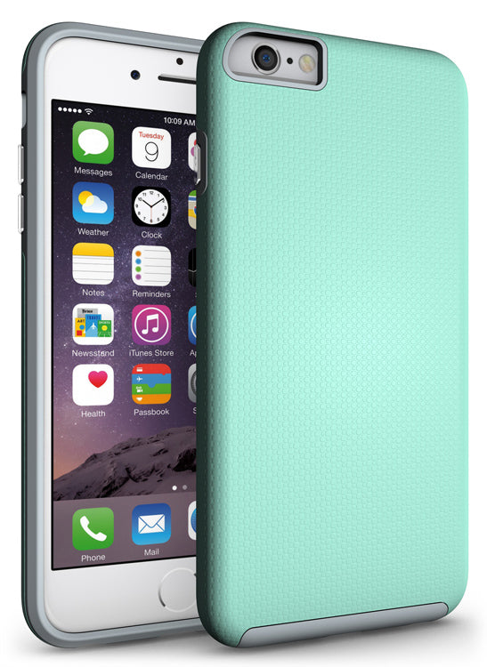 ANTI-SLIP MINT TEXTURED GRIP SOFT SKIN HARD CASE COVER FOR APPLE iPHONE 6 / 6s