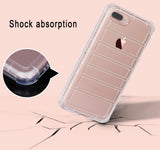 Clear Airbag Cushion TPU Flexible Grip Skin Case Cover for iPhone 8 Plus, 7+ 8+