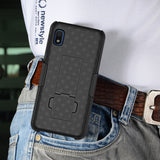 Black Case Kickstand Cover + Belt Clip Holster Holder for Samsung Galaxy A10e