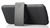 Slim Black Ribbed Case Cover and Belt Clip Holster Combo for iPhone 8, iPhone 7
