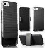 Slim Case + Armband + Belt Clip Holster for iPhone SE 2022 2020 - Black