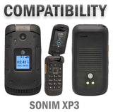 Black Belt Clip Holster Carrying Case Stand for Sonim XP3 Phone (XP3800)