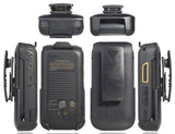 Black Belt Clip Holster Carrying Case Stand for Sonim XP3 Phone (XP3800)