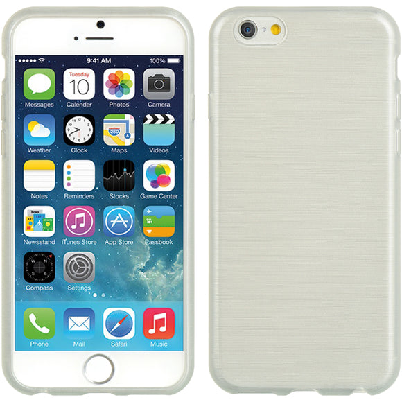 WHITE FROST SHEER SILK TPU SKIN CASE GRIP COVER FOR APPLE iPHONE 6 (4.7