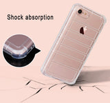 Clear Airbag Cushion TPU Flexible Grip Case Cover for iPhone SE 2022/2020, 8, 7