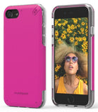 PureGear DualTek Pro Matte Magenta Pink Case Cover for iPhone SE 2022/2020, 8, 7