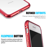 Magnetic Snap Case Cover Clear Hard Tempered Glass Back for Apple iPhone 8/7