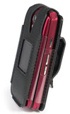 Black Vegan Leather Case with Belt Clip for GreatCall Jitterbug Flip Phone