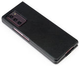 Black Faux Leather Hard Shell Case Cover for Samsung Galaxy Z Fold 2 5G