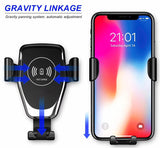 Wireless Fast Charge Gravity Link Car Mount AC Vent Holder for iPhone/Galaxy/etc