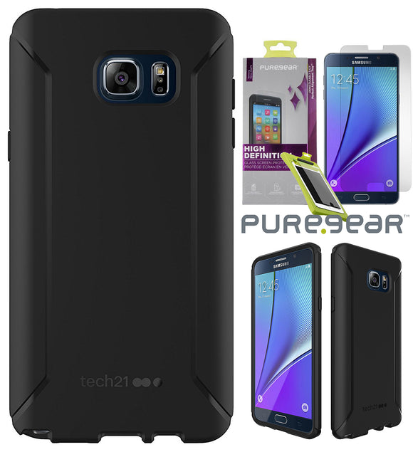 Tech21 BLACK EVO TACTICAL CASE + TEMPERED GLASS COVER FOR SAMSUNG GALAXY NOTE 5
