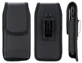 Black Vegan Leather Case Pouch Belt Clip for Galaxy Z Fold 6 5 Pixel 9 Pro Fold