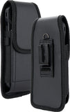 Black Vegan Leather Case Pouch Belt Clip for Galaxy Z Fold 6 5 Pixel 9 Pro Fold