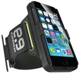 Armband and Slim Ribbed Case Combo for Apple iPhone SE 2022 2020 - Black