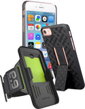 Armband and Slim Kickstand Case Combo for Apple iPhone SE 2022 2020 - Black