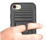 Black Rugged Case Stand Belt Clip Magnetic Car Mount for iPhone SE 2022/2020