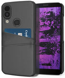 Vegan Leather Credit Card Slot Wallet Case Slim Cover for CAT S62 PRO Phone