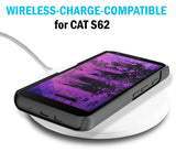 Vegan Leather Credit Card Slot Wallet Case Slim Cover for CAT S62 PRO Phone