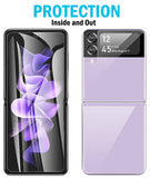 Hydrogel Soft Film Front/Hinge/Back/Inside Screen Protector for Galaxy Z Flip 3
