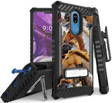 Rugged Case + Belt Clip Combo for LG Stylo 5 - Adorable Animals
