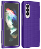 Grid Textured Hard Case Slim Cover for Samsung Galaxy Z Fold 3 5G 2021 Fold3